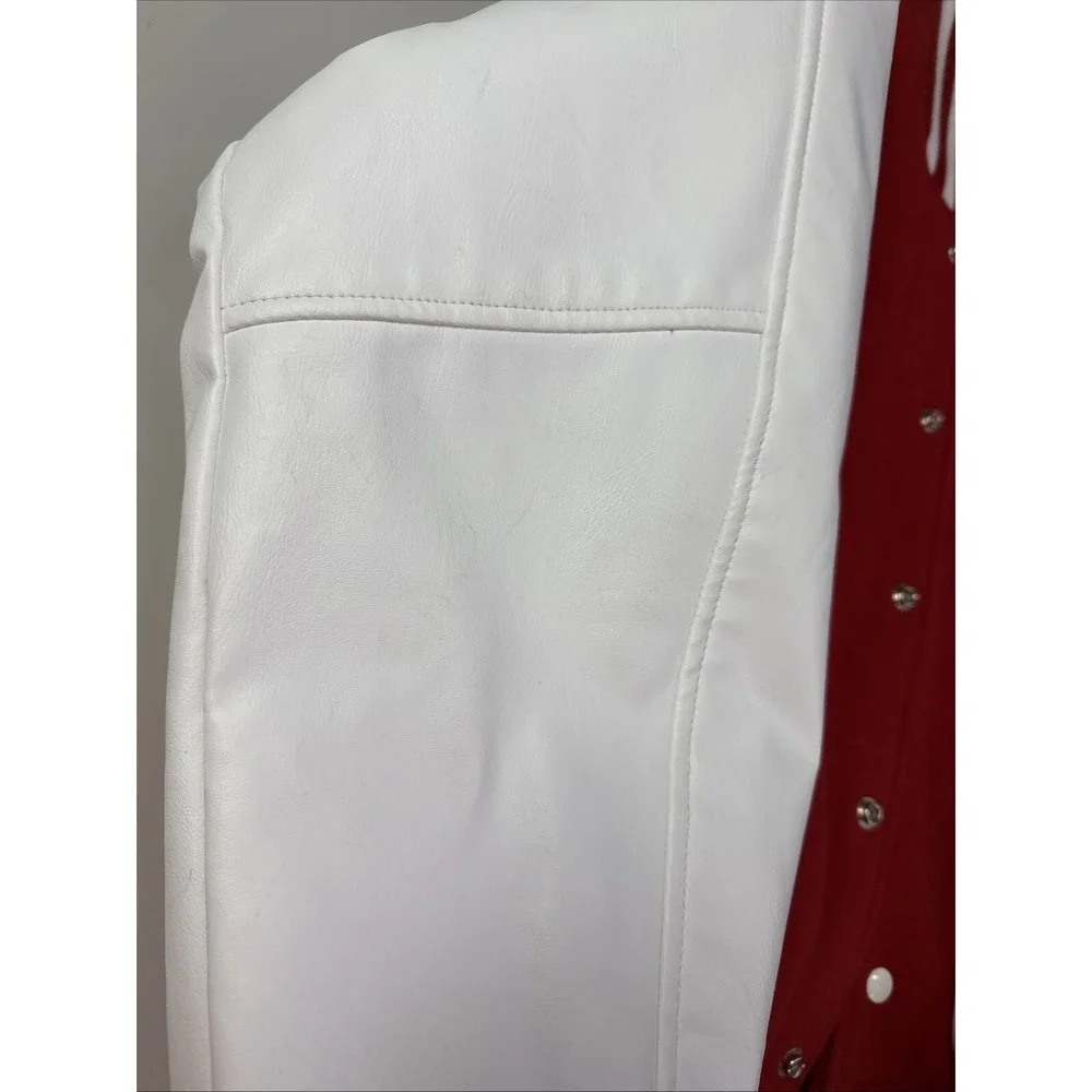 Maverick‎  Letterman Jacket Medium Red And White